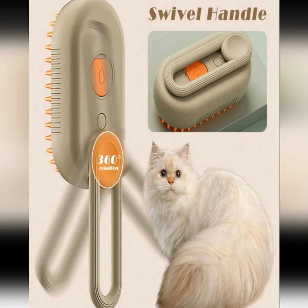 3 in 1 Steamy Hair Brush with Steamer - Suitable for Cats, Dogs, and All Pets
